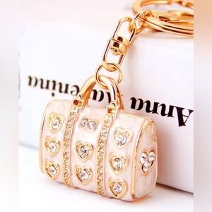 Elegant Gold and Cream Women's Bag Charm